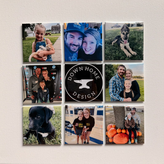 Set of 9 Custom Photo Magnets