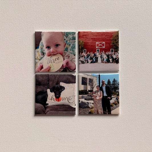 Set of 4 Custom Photo Magnets