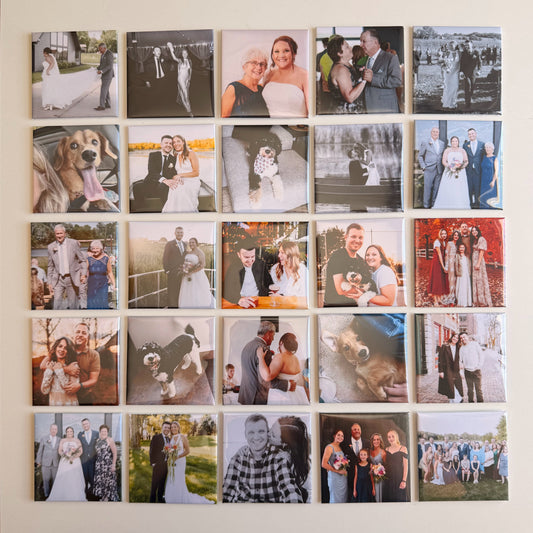 Set of 25 Custom Photo Magnets